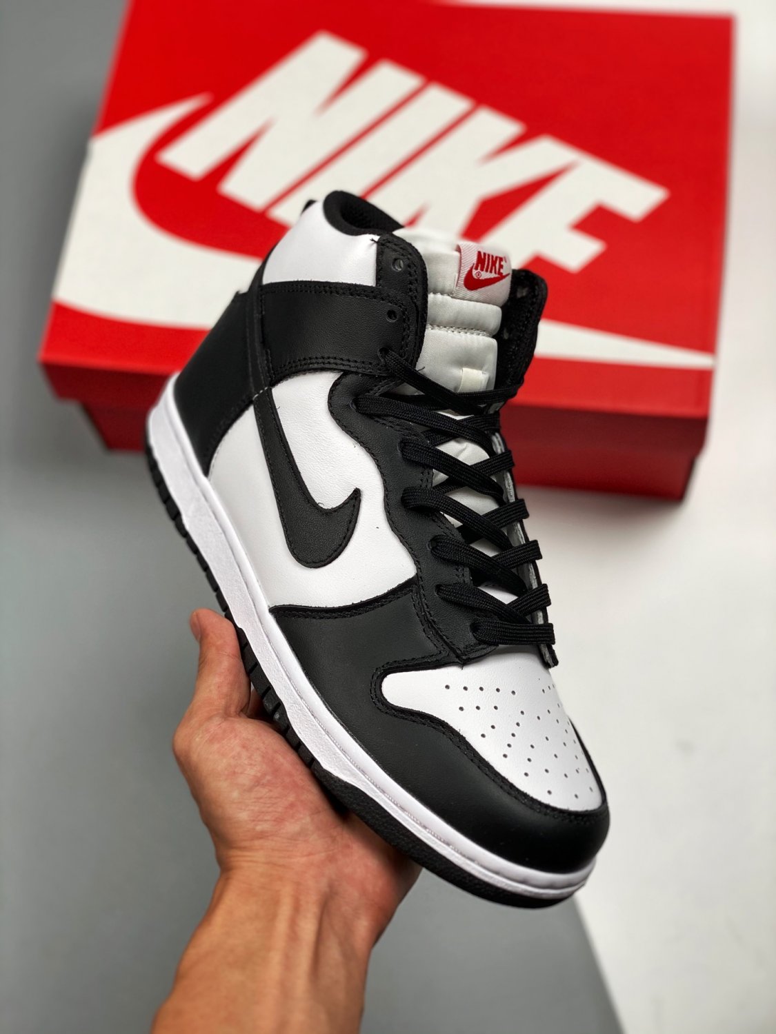 nike dunk high whiteblack-university red