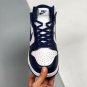 nike dunk high whitemidnight navy-white