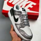 nike dunk low “shimmer” whitemetallic silver-black