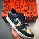 nike dunk low graffiti navy yellow dm0108-400