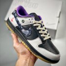 nike dunk low black white purple