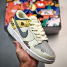 nike dunk low white yellow blue