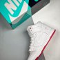 nike sb dunk high white university red