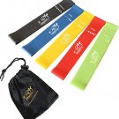 Fit Simplify Resistance Loop Exercise Bands + Guide and Carry Bag, Set of 5
