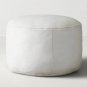 Round pouf , ottoman , floor cushion Leather , hassock , Footstool, footrest , pouffe , custom