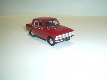 Moskvich 408, 1964-1976 USSR. Vintage. Collectible car model 1/43. Rare. Mini car. Old car.