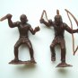 Soviet vintage plastic toys - Indians (set, 5 items). Made in the USSR