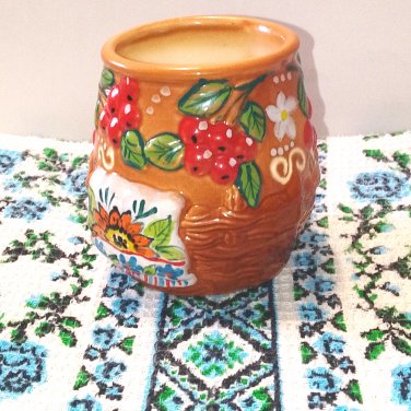 Ð¡ontainer for salt or other seasonings. Small vase. Baked clay (ceramics). Handmade