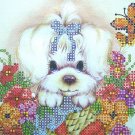 Happiness Puppy Bead embroidery kit, DIY kit embroidery pattern, Bead picture