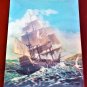 Sailboat. Rare. 3D stereo lenticular holographic Ñ�ard (set 2 pcs). Japan. Purchased in the late 70s
