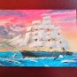 3D stereo lenticular holographic Ñ�ard (set 2 pcs). Sailboat. Rare. Japan. Purchased in the late 70s