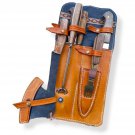 Barbecue Set. BBQ's Argentine Gaucho Set. Asado. Genuine Leather. Hand Forged.