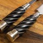 Barbecue Cutlery Set. Premium Knife & Fork Set, Stainless Steel + Leather Case.