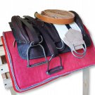 Horse Riding Equipment For Kids. Leather Treeless Horse Saddle 20". Complete Equestrian Set.