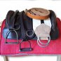 Horse Riding Equipment For Kids. Leather Treeless Horse Saddle 20". Complete Equestrian Set.
