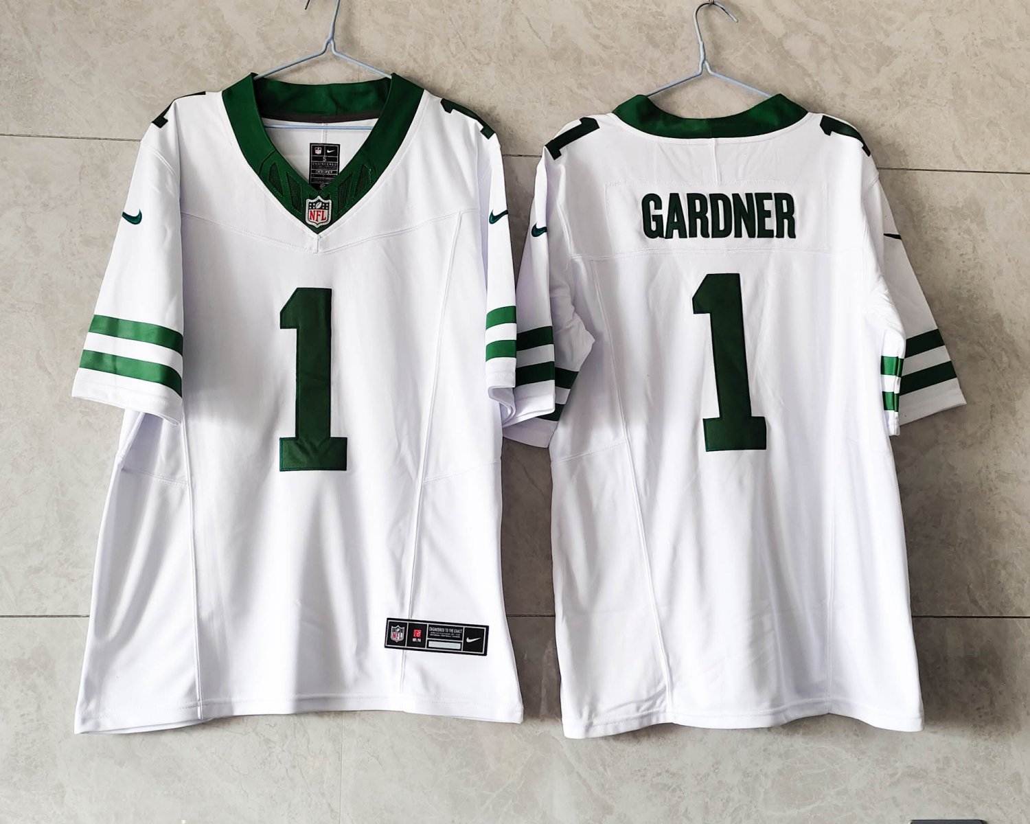 Jets 1 Sauce Gardner White 2023 Men Jersey