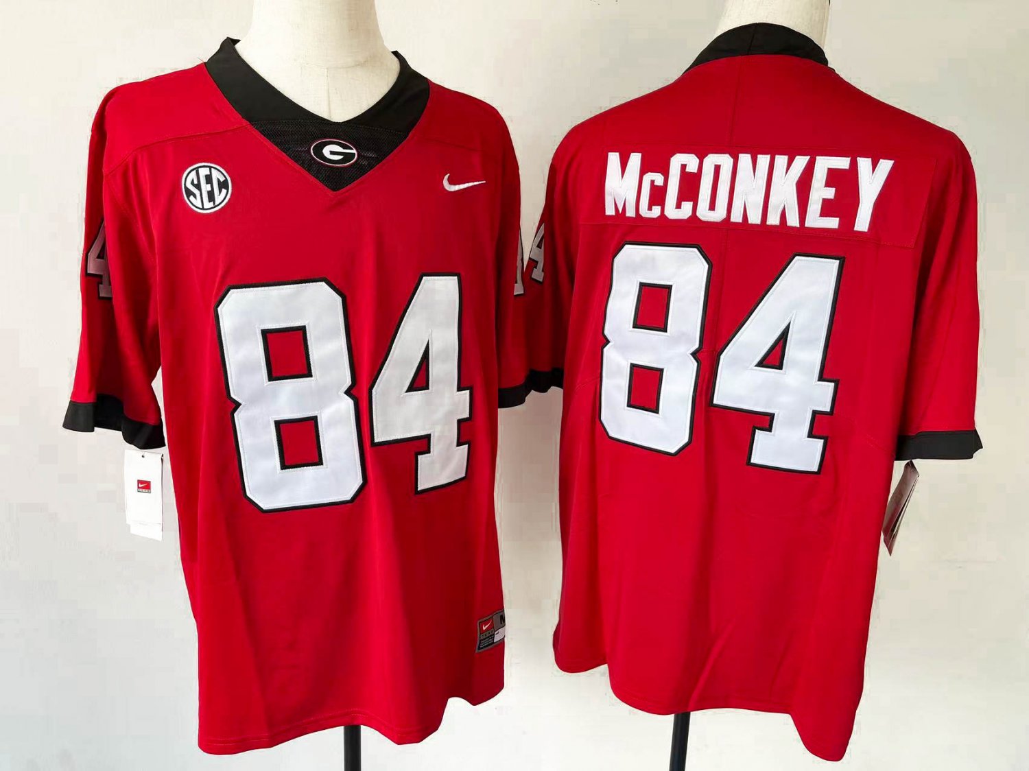 Youth Georgia Bulldogs #84 Ladd McConkey Red Stitched Jersey