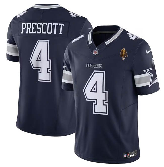 Cowboys 4 Dak Prescott Blue 2023 F.U.S.E Stitched Men Jersey walter ...