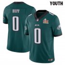 Youth Eagles #0 Bryce Huff Green Super Bowl LIX Stitched Jersey
