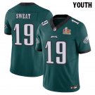 Youth Eagles #19 Josh Sweat Green Super Bowl LIX Stitched Jersey