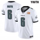 Youth Eagles #6 DeVonta Smith White Super Bowl LIX Stitched Jersey