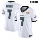 Youth Eagles #7 Kenny Pickett White Super Bowl LIX Stitched Jersey