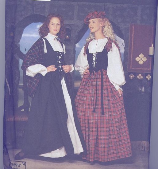 Simplicity Costume Pattern 8855 Andrea Schewe Celtic Dress,Hat, Shawl ...