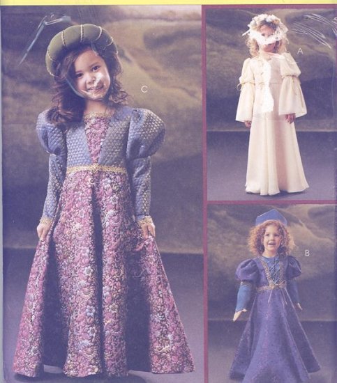 Children's Renaissance Costume Sewing Pattern McCall's 4082