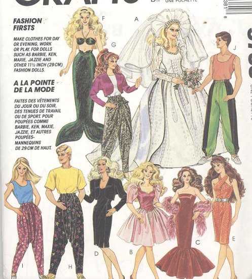 Barbie Clothes Mermaid Costume Sewing Pattern Mccall S 5738