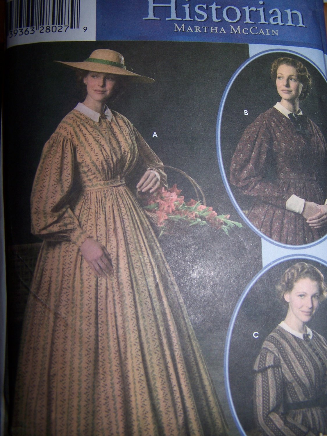 Civil War Day Dress Pattern Simplicity 4551 Womens 1624
