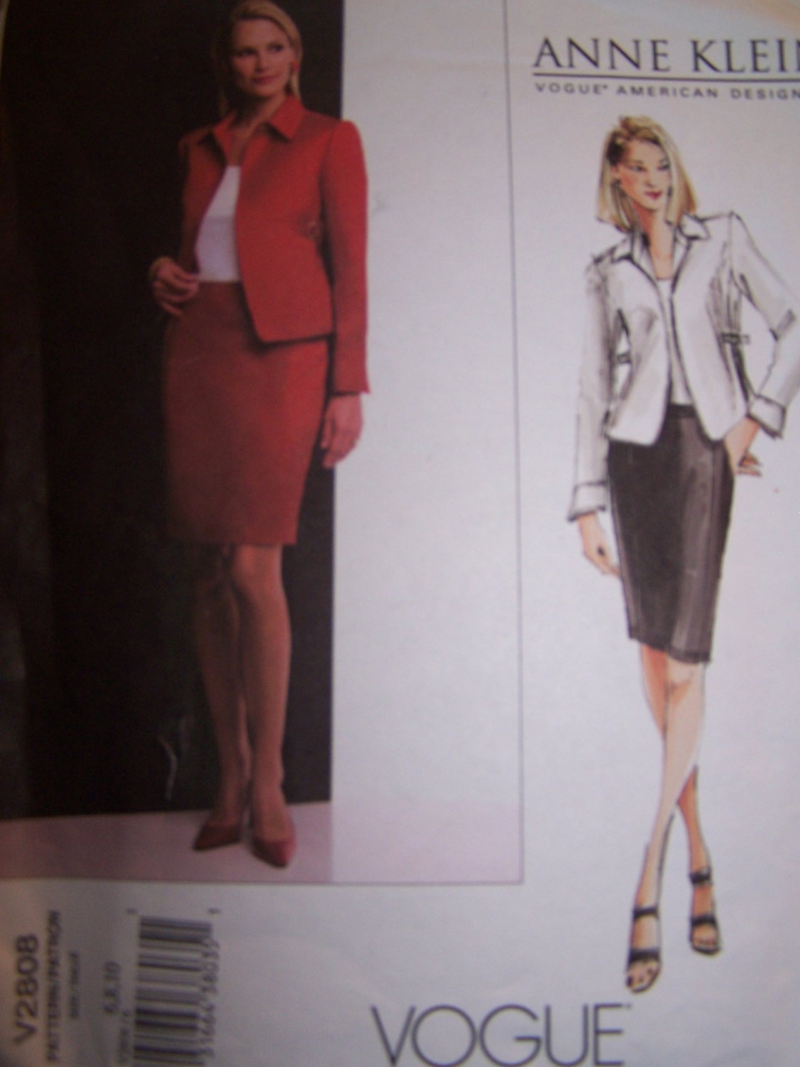 Vogue Sewing Pattern 2808 Anne Klein Jacket and Skirt