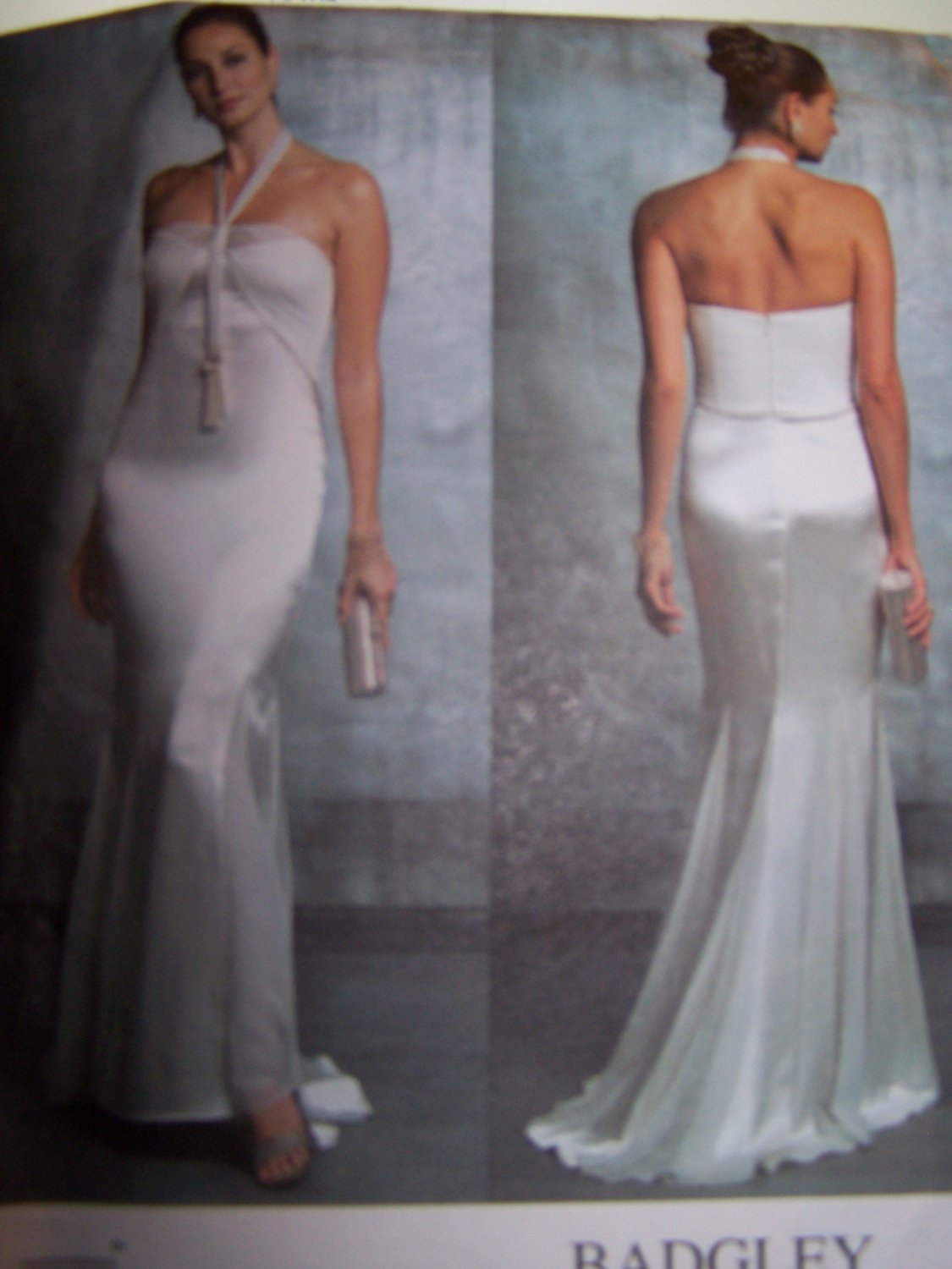 Badgley Mischka Vogue Sewing Pattern 2838 Evening Dress Gown Flared ...