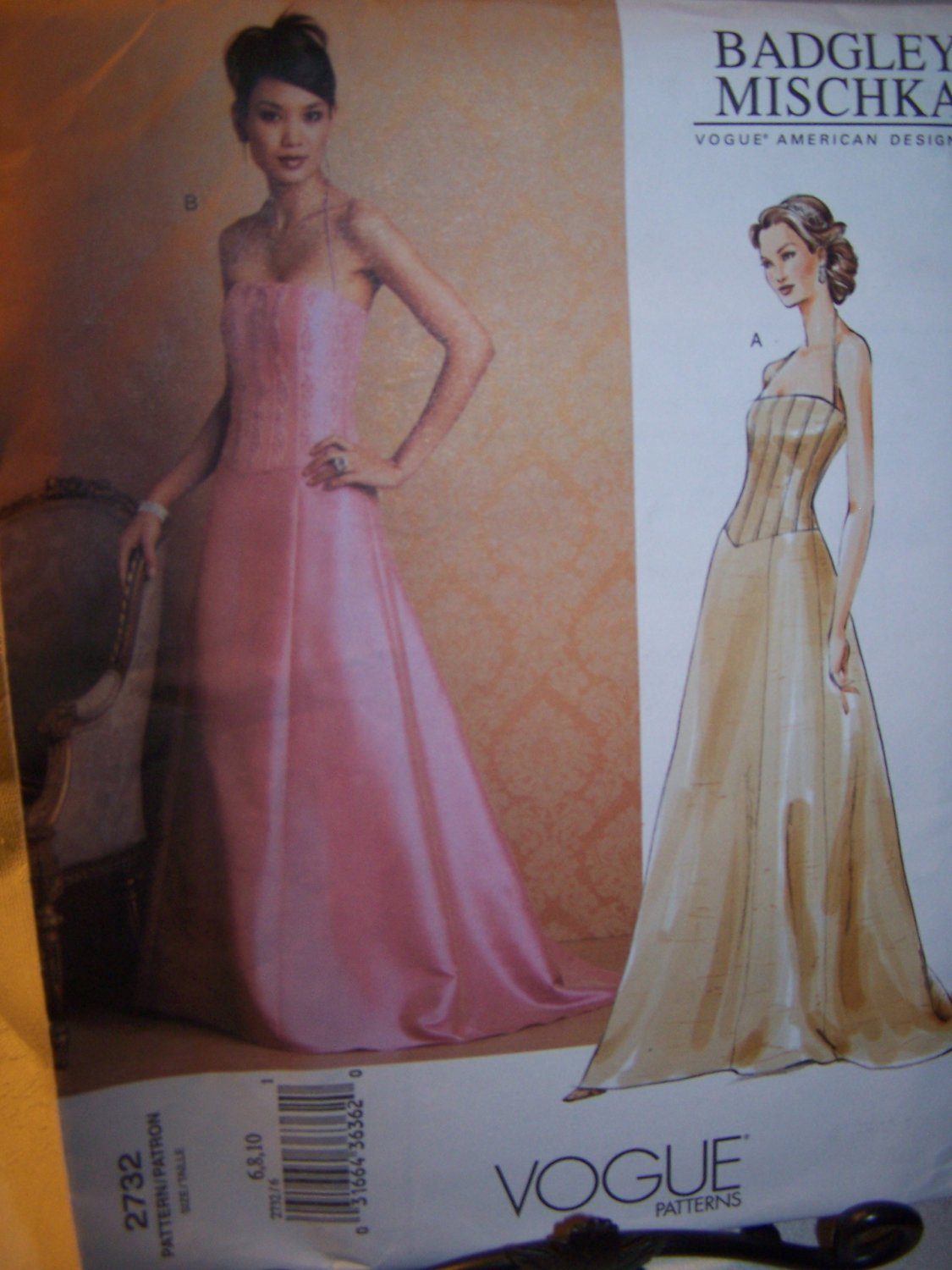 Vogue 2732 Designer Sewing Pattern Badgley Evening Gown Sizes 18-22