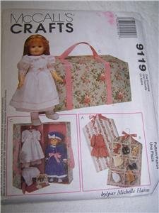 McCalls Sewing Pattern 9119 Carry Case & Accessories Trunk for 18" Dolls