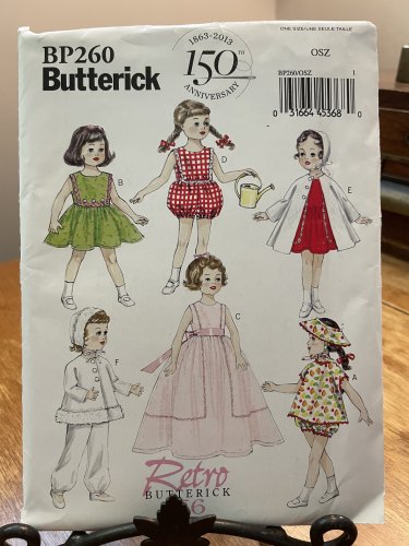 18" Doll Clothing Wardrobe Sewing Pattern Butterick BP260 Retro Butterick 56