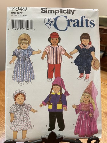18" Doll Clothes Wardrobe Sewing Pattern Simplicity 7949
