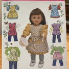 18" Doll Clothes  and Aprons Wardrobe Sewing Pattern Simplicity 2761
