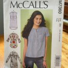 McCall's Sewing Pattern Women's Tops Sizes 14-22 McCall's M7360