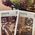 Bundle of 2 Sewing Patterns Quilt, Table Runner, Tote, Apron, Pillow McCall's 8143, 8209