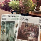 Bundle of 2 Sewing Patterns Quilt, Curtains, Bathroom Items, Pillow McCall's 7164, Simplicity 7183