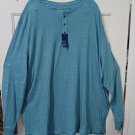 Apt 9 Mens Blue Long Sleeve Shirt Size 3XB Crewneck Shirt Big and Tall
