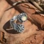 Oval Ethiopian Opal Sterling Silver Ring Adjustable Ring Sizes 5-9 Gift