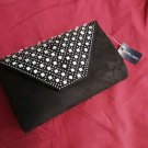 Kendall & James Bling Front Black Formal Velvet Shoulder Bag