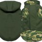 Dog Rain Jacket Size XL Green with pockets and Slit for Leash
