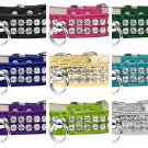 Classy Bling 2 Row Croc Dog Collar Size 24 - Different Colors