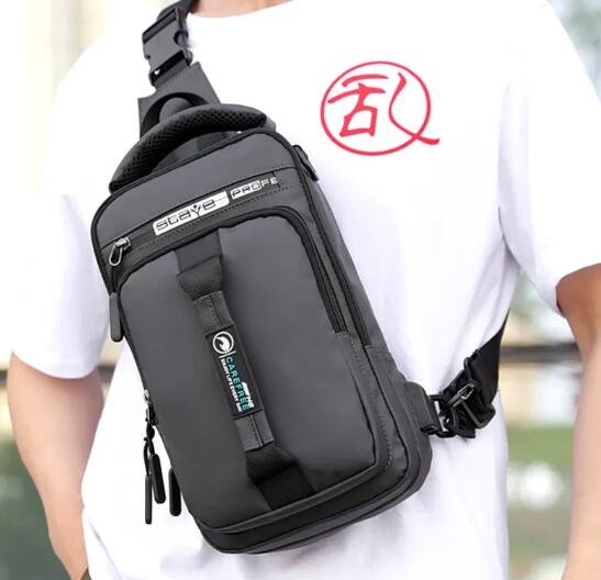Men Multifunction USB Shoulder Bag Crossbody Cross Body