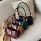 Solid Color PU Leather Shoulder Bags For Women