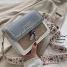 Contrast color Leather Crossbody Bags For Women