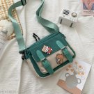 New Cute Girl Canvas Student Korean Version One-shoulder Small Square Bag