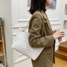 Tote Bags for Women PU Leather Diamond Lattice Handbag